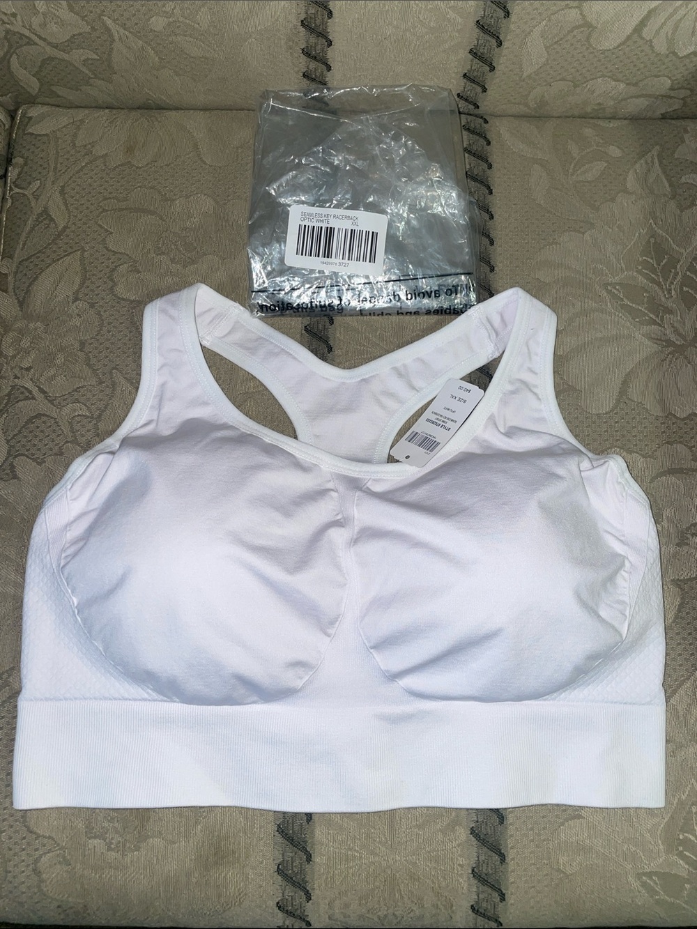 Soma White Seamless Racerback Bra